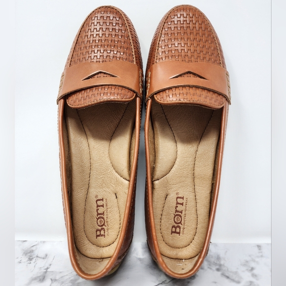 Born Shoes - Born Malena Woven Leather Driving Loafers